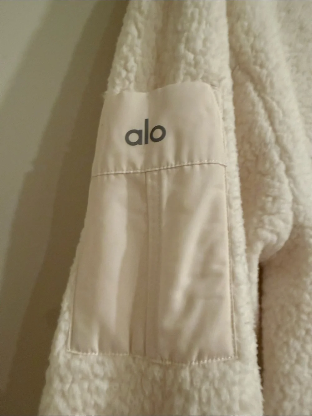 ALO yoga ivory Sherpa Half-Zip Jacket